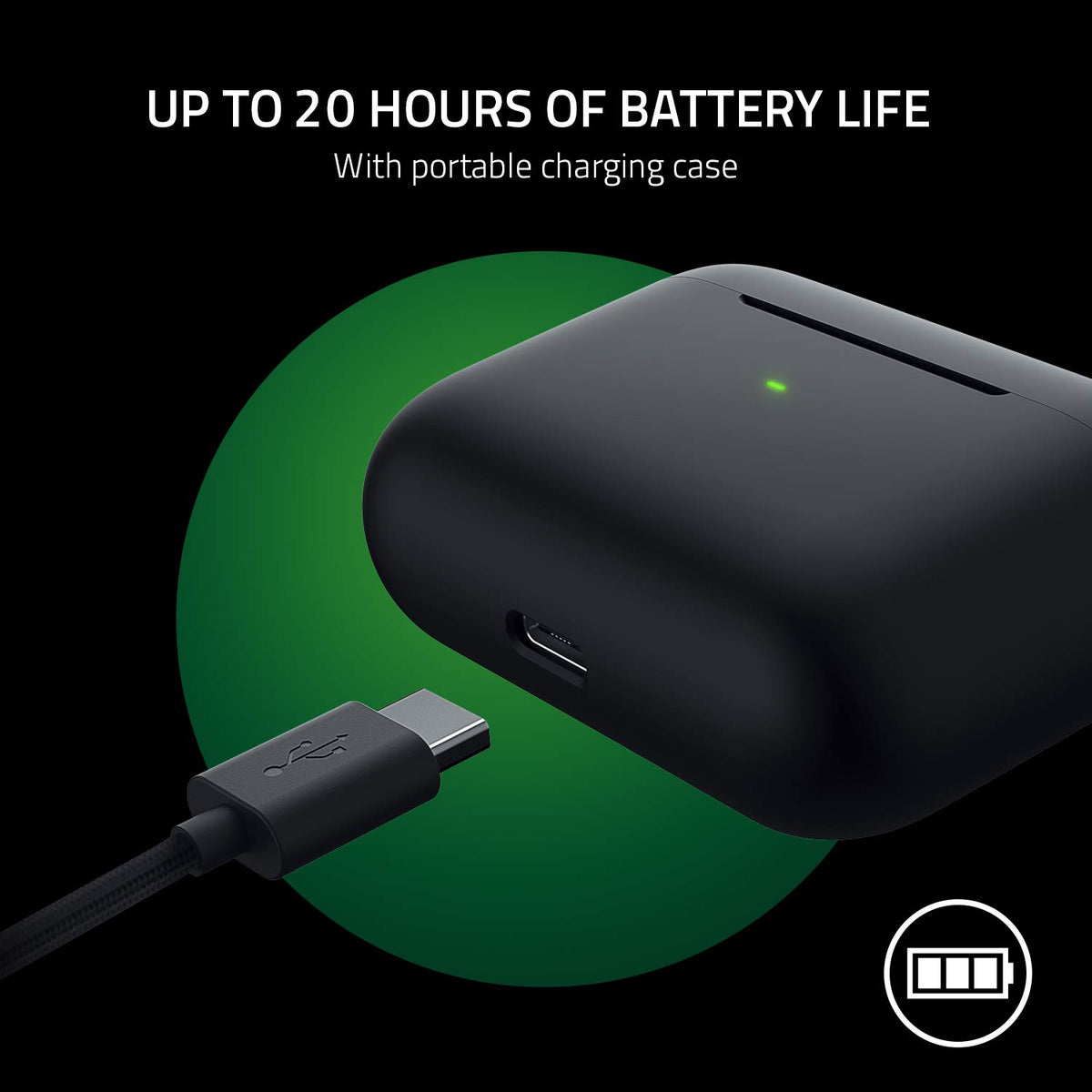 Razer Hammerhead Pro classic black design complements gear and daily use.
