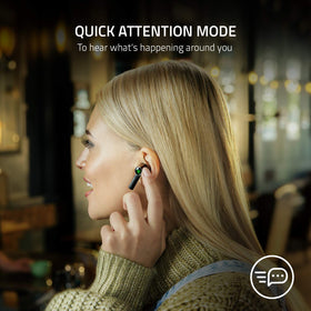 Razer Hammerhead Pro hybrid ANC reduces surrounding noise during commutes.