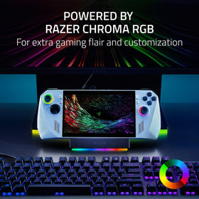Razer Handheld Dock Chroma lighting with RGB for mood customization.