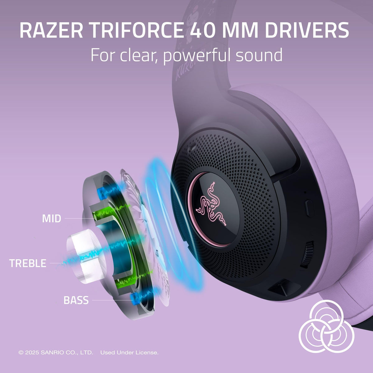 Razer Kraken Kitty V2 BT 40mm drivers deliver balanced highs mids and lows