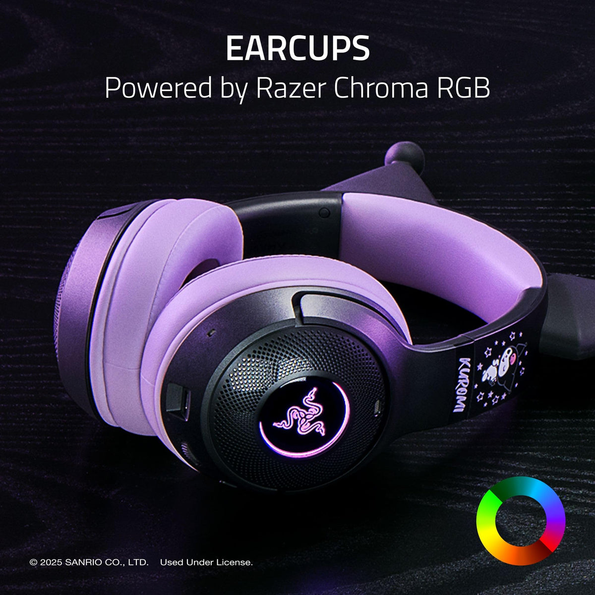 Razer Kraken Kitty V2 BT earcups glow with Chroma RGB lighting for streaming