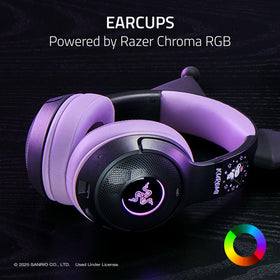 Razer Kraken Kitty V2 BT earcups glow with Chroma RGB lighting for streaming