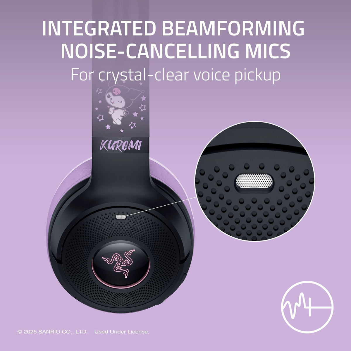 Razer Kraken Kitty V2 BT lightweight 325g design reduces fatigue