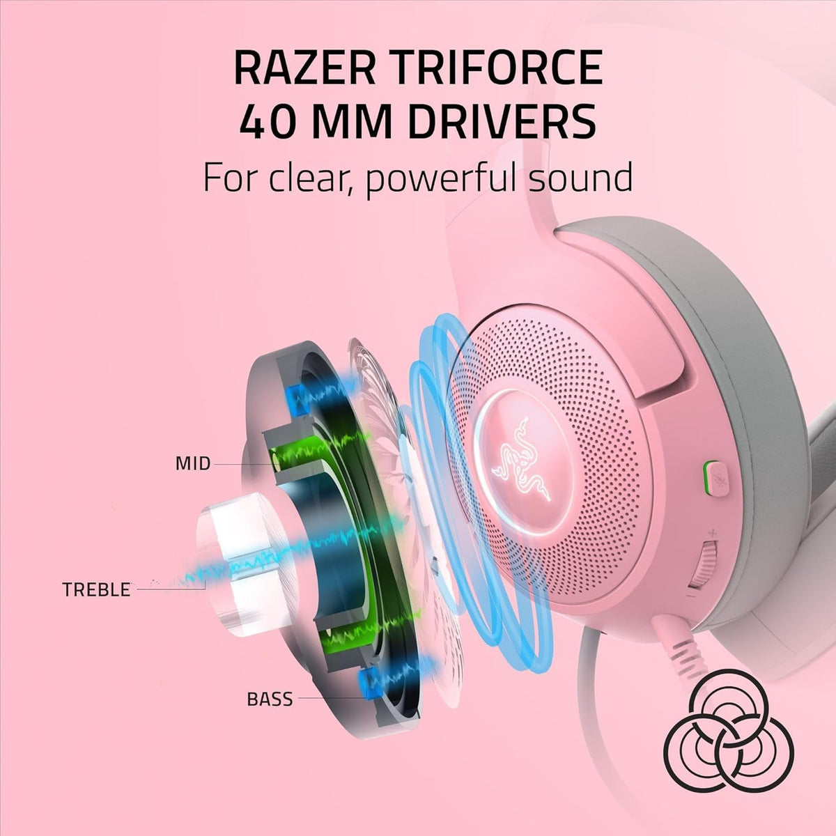 Razer Kraken Kitty V2 in a streaming desk scene demonstrating audience-facing visual appeal