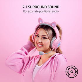 Cooling-gel ear cushions on the Kraken Kitty V2 Pro for long, comfortable sessions.