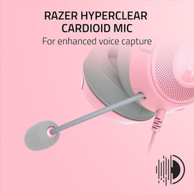 Razer Kraken Kitty V2 USB cable and connector view showing easy plug-and-play setup