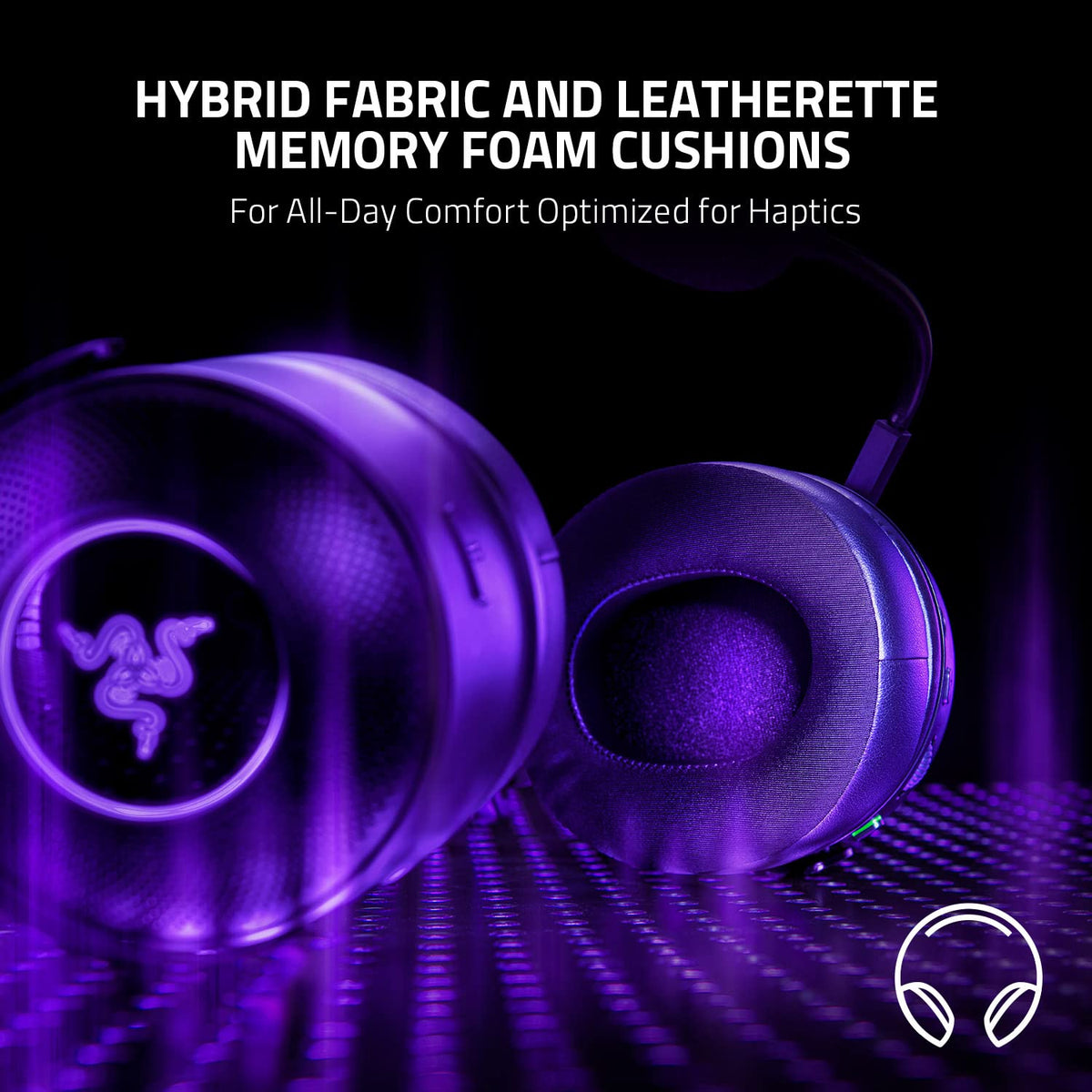 Razer Kraken V3 Pro detachable microphone for clear voice chat.