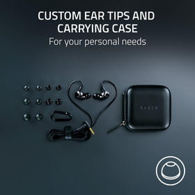 Razer Moray balanced armature and dynamic drivers for crisp highs and strong bass