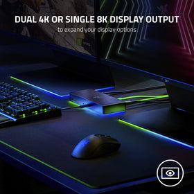 Razer Thunderbolt 4 Dock Chroma dual 4K output setup.