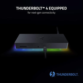 Razer Thunderbolt 4 Dock Chroma ports layout for easy peripheral connections.
