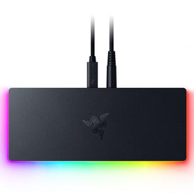Razer Thunderbolt 5 Dock Chroma front view with expansion and charging