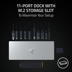 Razer Thunderbolt 5 Dock supporting triple 4K at 144 Hz for crisp visuals
