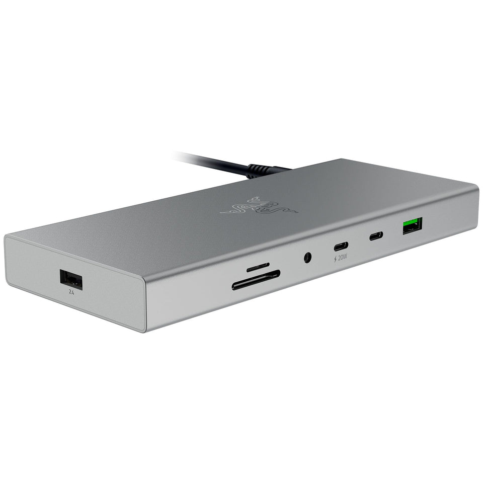 Razer USB 4 Dock with 14 ports for expanded connectivity and a cleaner desk