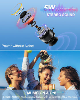 Razobws Bluetooth 5.0 with 33-foot range for wireless listening.