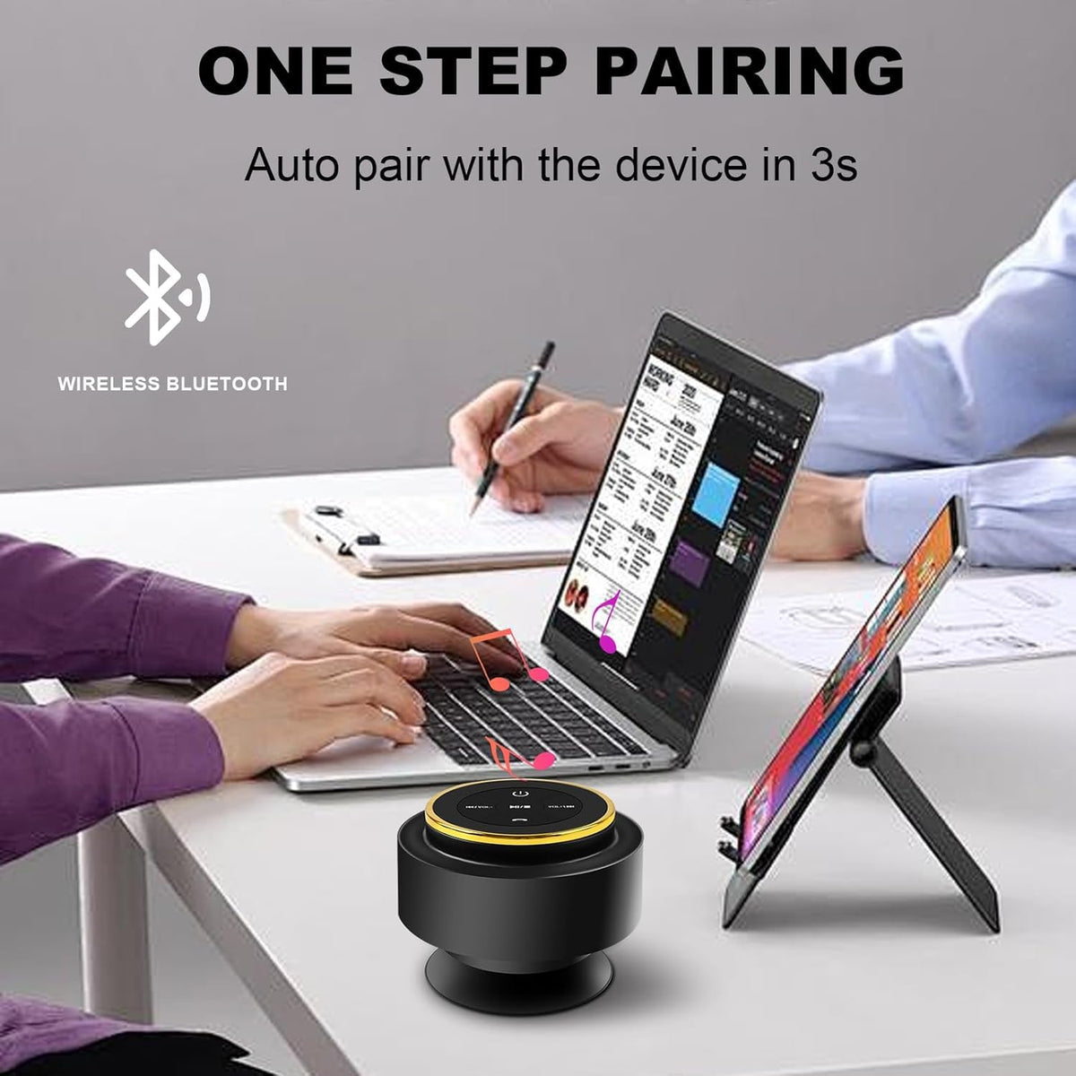 Razobws USB-C fast charging keeps music ready for longer trips.