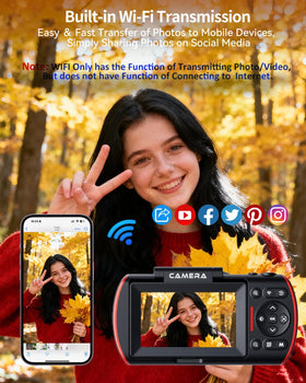 RAZPLYN flip screen open for selfie framing—easy vlogging setup