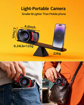 RAZPLYN used by vlogger with tripod—stable content creation made simple