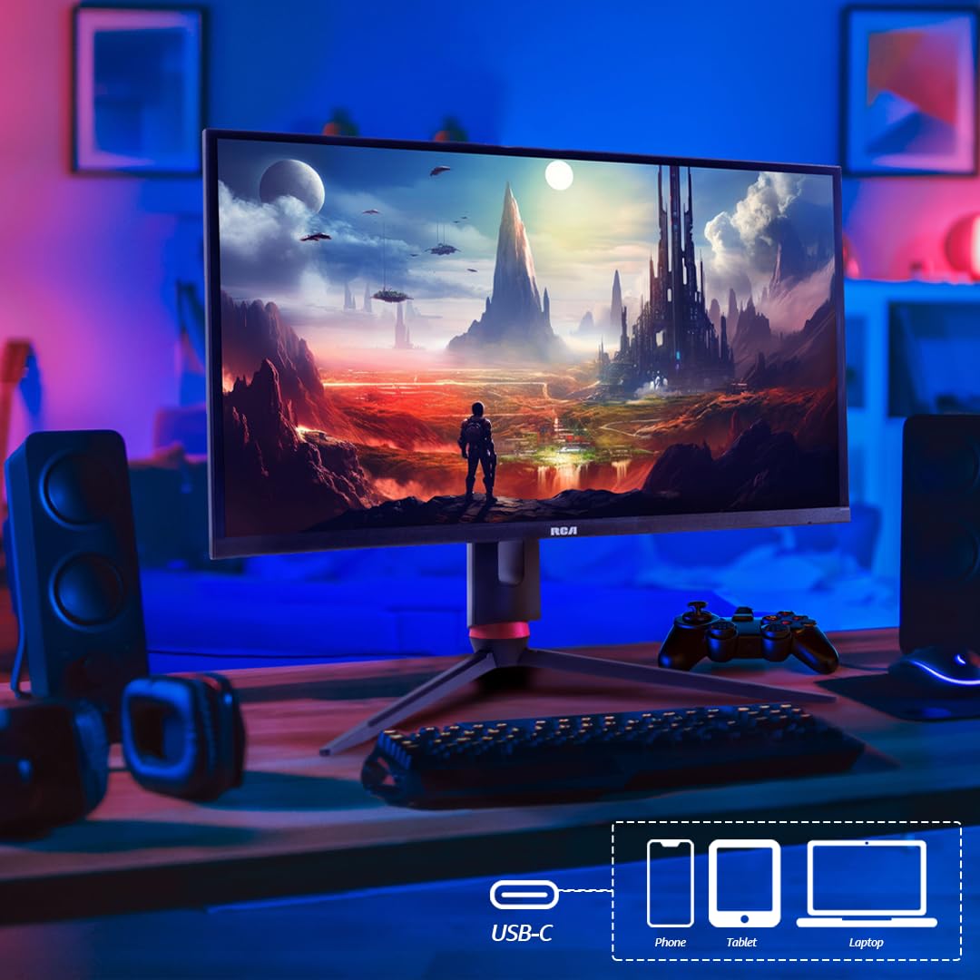 RCA Evolution Premium 27  gaming setup showing versatile use cases