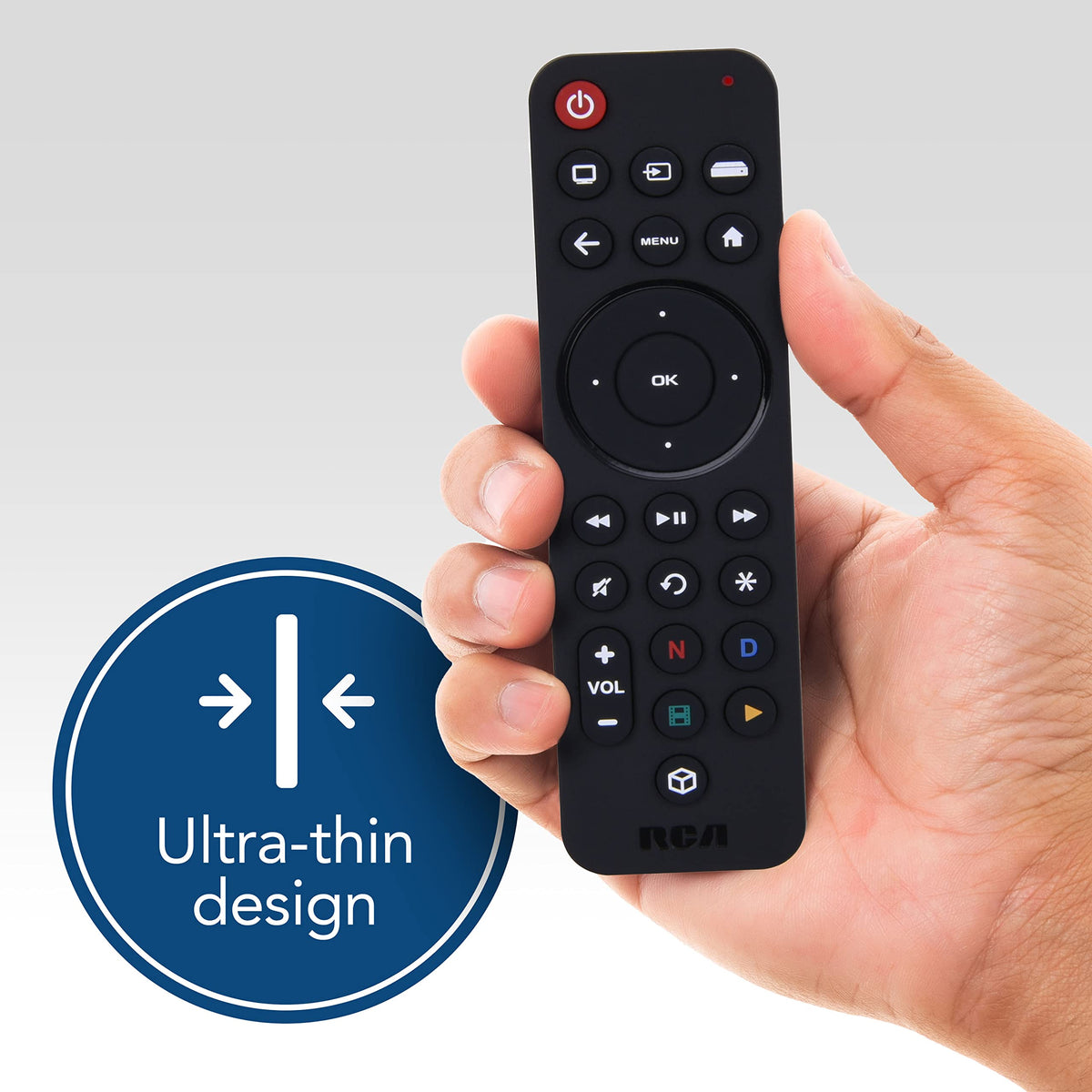 RCA remote setup screen displaying automatic and code search options.