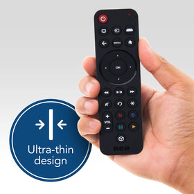 RCA remote setup screen displaying automatic and code search options.
