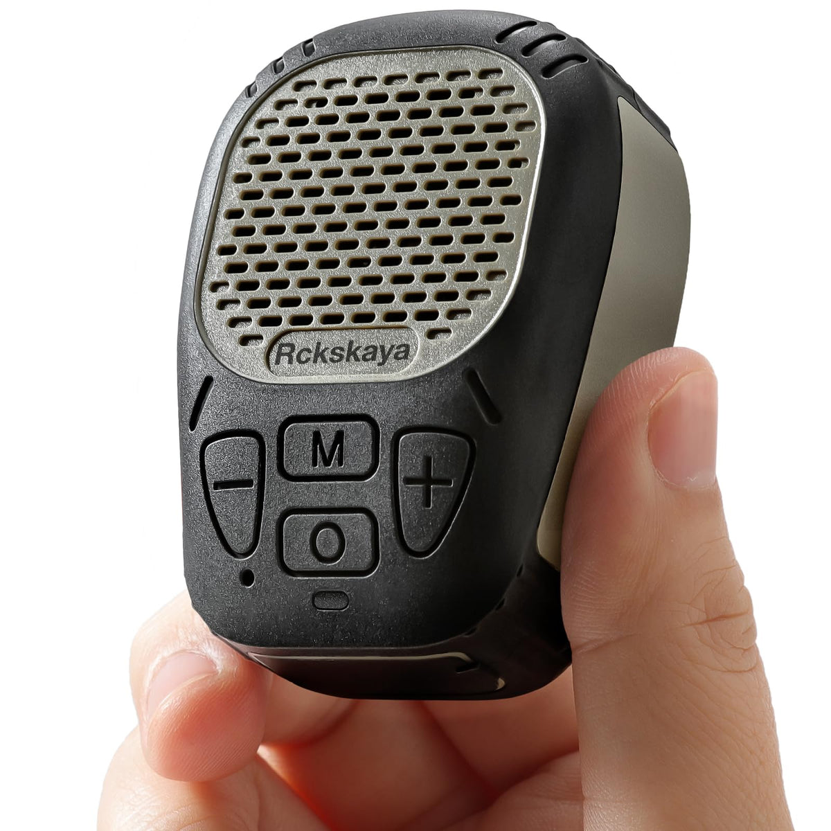 Rckskaya army-green wearable clip-on front view for hands-free work use