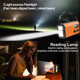 Rckskaya flashlight and flip-up reading lamp delivering bright, long-lasting light