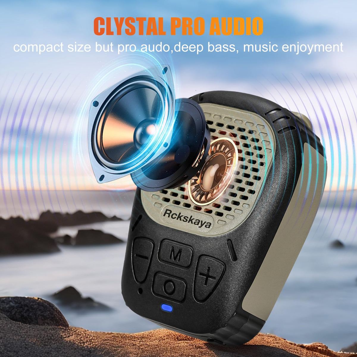 Rckskaya wearable clip-on side shot demonstrates secure attachment during activities
