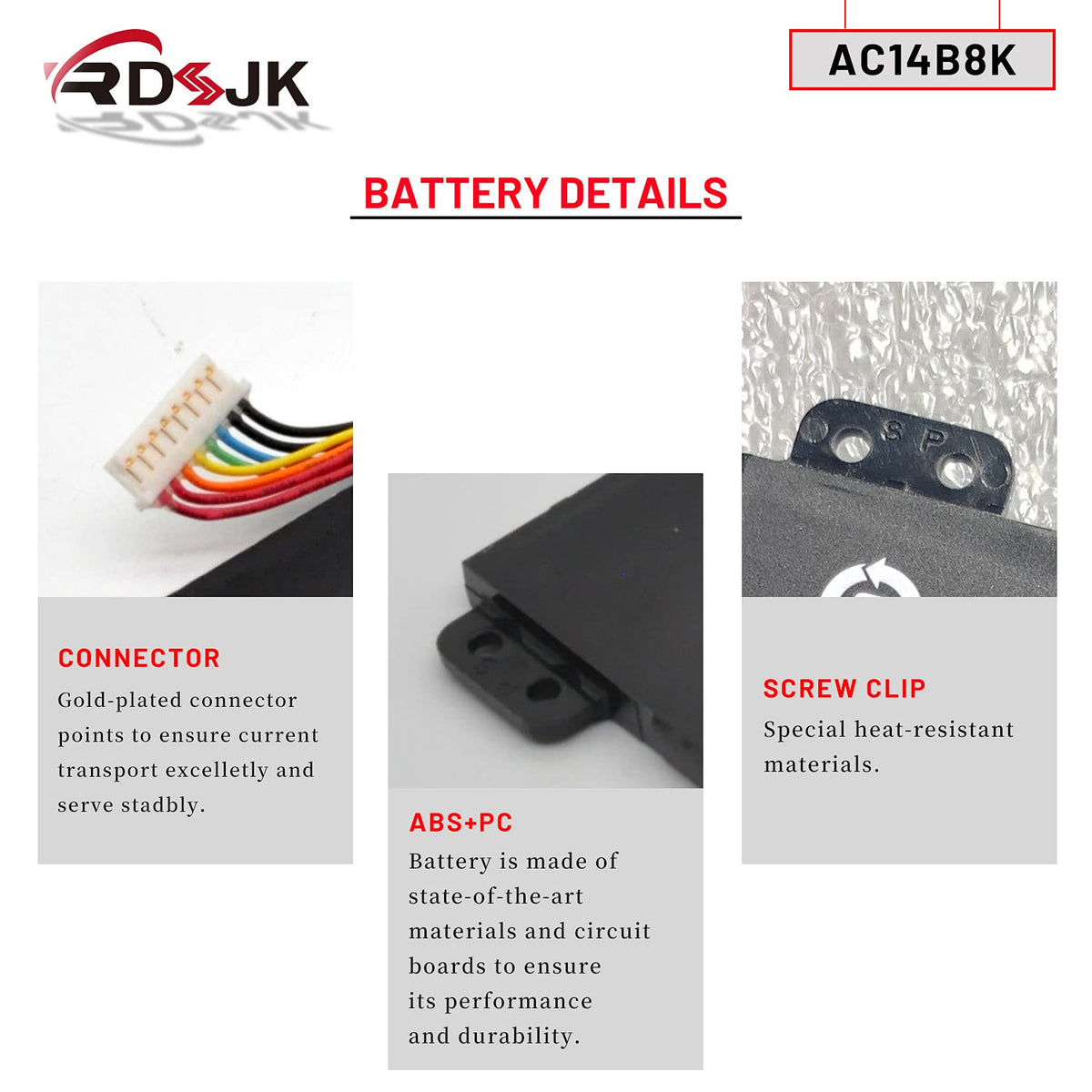 RDSJ battery next to ruler showing size and fit for confident purchase
