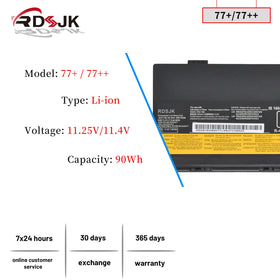 RDSJ closeup of battery label displaying part numbers and 90Wh capacity for accurate matching