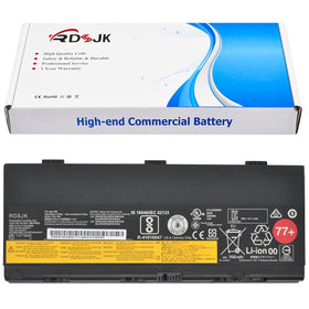 RDSJ front view of the replacement battery showing fit for ThinkPad P50 series and longer runtime