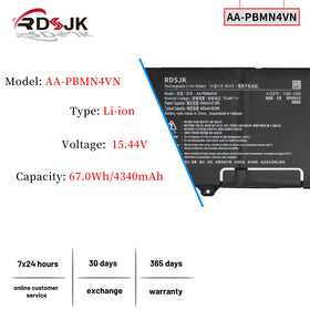 RDSJK AA-PBMN4VN connector and spec label close-up, ensures correct fit and voltage