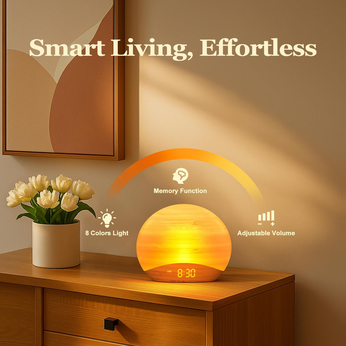REACHER next to a book to show scale and compact design, blends with home decor benefit