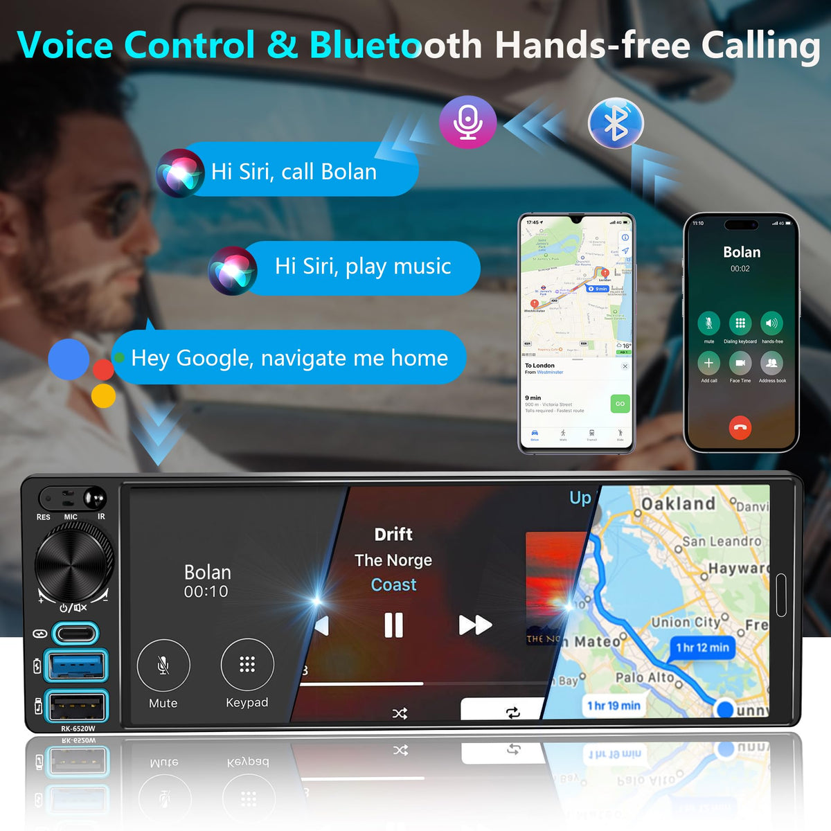 REAKOSOUND unit installed in dash, improves car infotainment functionality