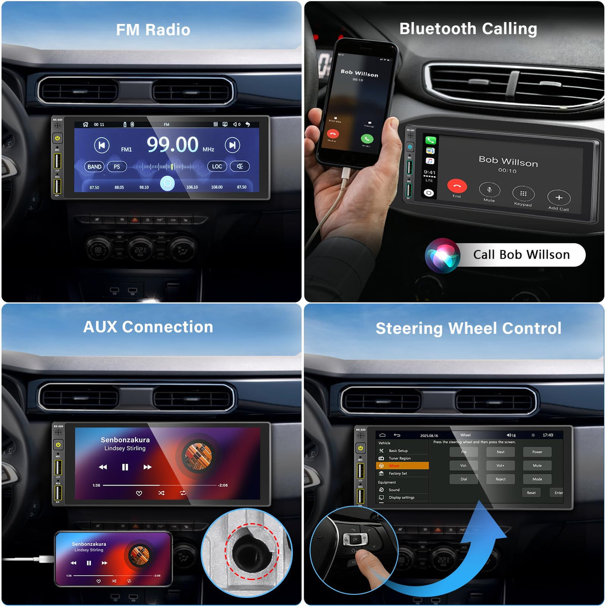 REAKOSOUND using steering wheel controls to keep hands on wheel and eyes forward