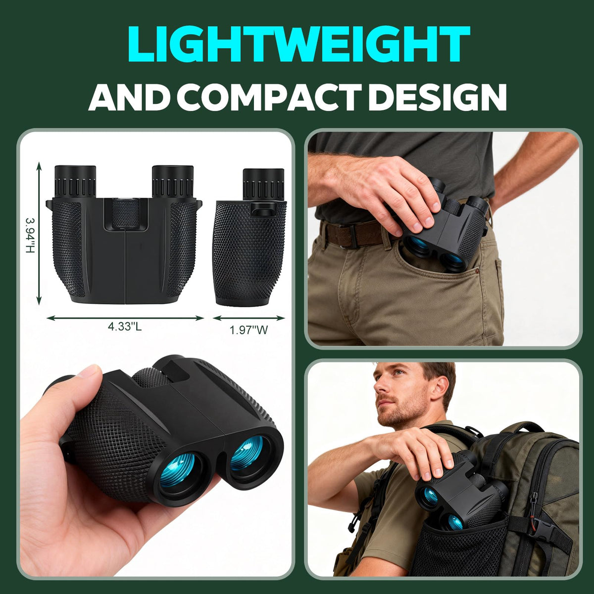 Realis 10x25 binoculars feature BAK4 prisms and multi-coated lenses for sharp images.