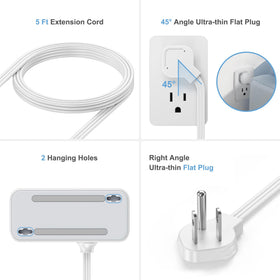 REALMADE flat plug profile against wall, space-saving low-profile benefit