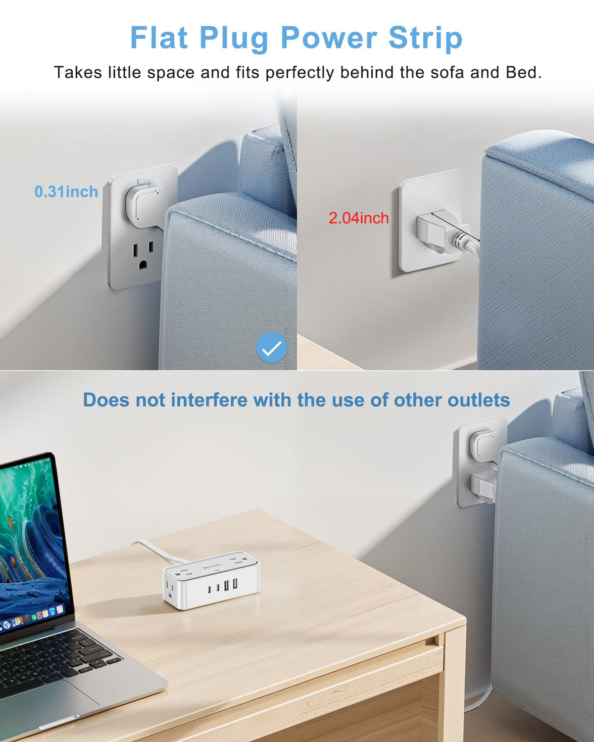 realmade mounted under desk for secure, out-of-sight power access