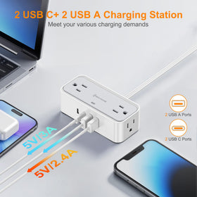 realmade size comparison with phone and laptop showing 10ft cord reach and convenience