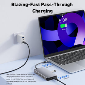 Reborn 100W PD charging keeps a laptop powered while connected