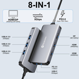 Reborn USB-C hub ports for fast data transfer and device connectivity
