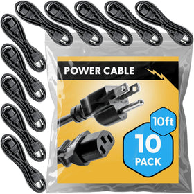 REBUILD SKILLS UL power cord IEC C13 to NEMA 5-15P 10ft, ideal for data centers