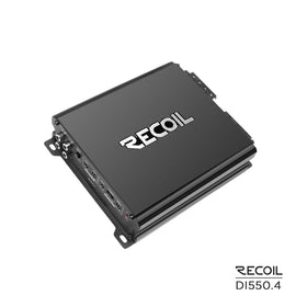 RECOIL DI550-4-channel back panel highlights straightforward wiring for a reliable setup.