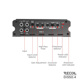 RECOIL DI550-4-channel heatsink demonstrates efficient cooling during long sessions.