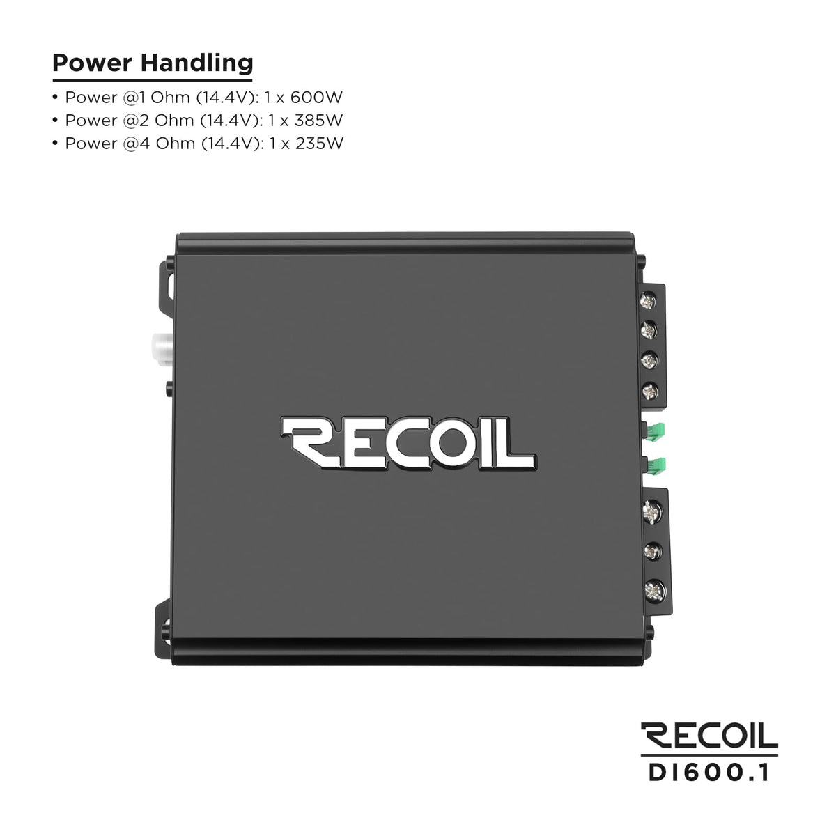 RECOIL DI600 bass remote knob enables on-the-fly bass adjustments during rides.