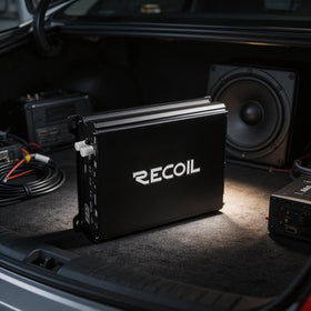 RECOIL DI600 compact dimensions fit under seats or in trunks for easy installation.