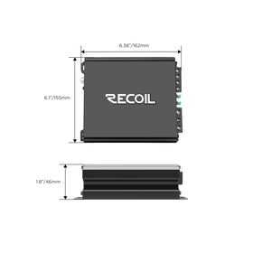 RECOIL DI600 heatsinks and cooling design keep the amplifier cool during use.