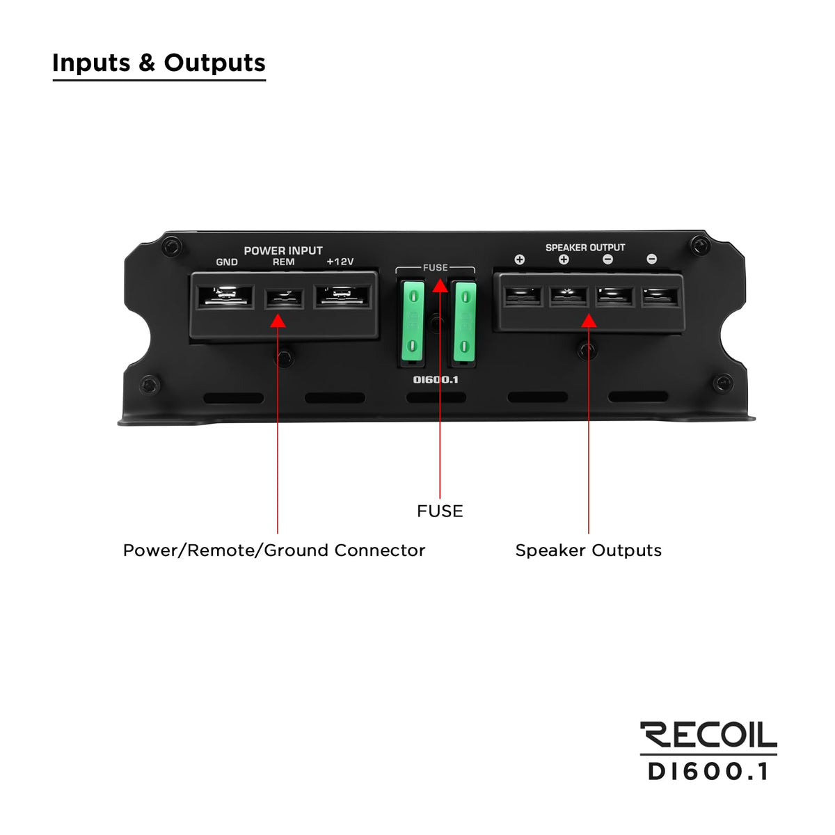 RECOIL DI600 high-speed MOSFET power supply supports efficient, stable operation.