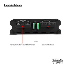 RECOIL DI600 high-speed MOSFET power supply supports efficient, stable operation.