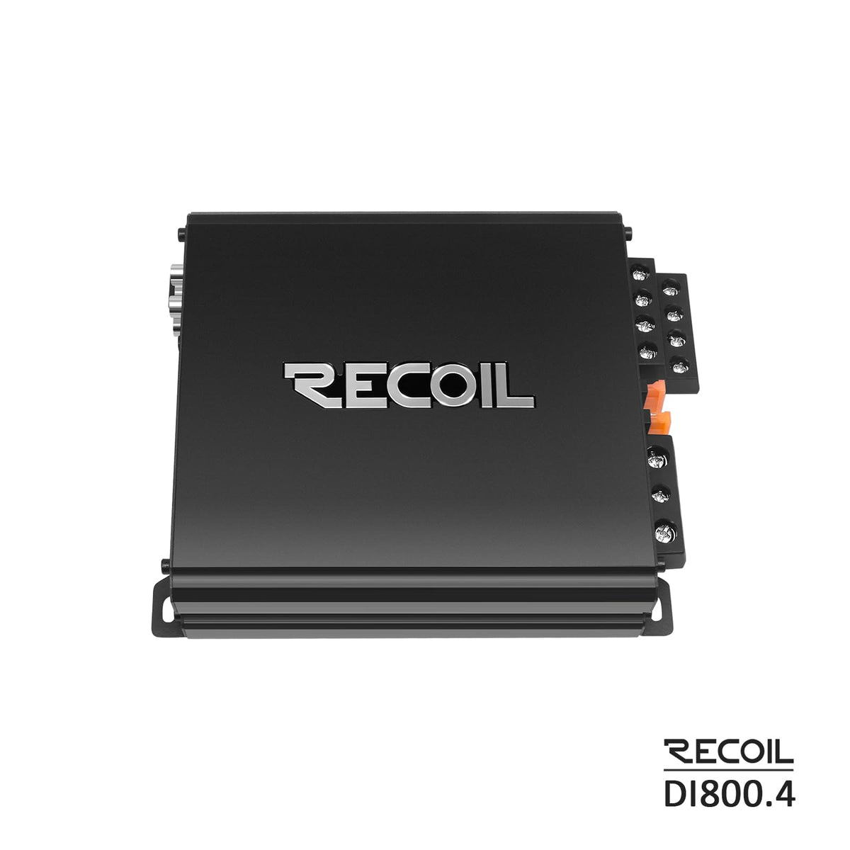 RECOIL DI800.4 wiring terminals view showing secure connections and flexibility