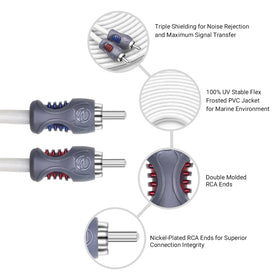 RECOIL Echo Plus UV-stable jacket protects the cable in marine environments while staying flexible